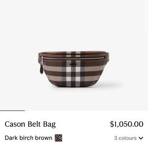 Burberry Carson Plaid Belt Bag
